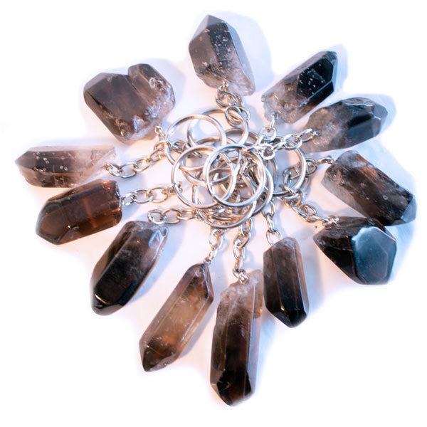 Smokey Quartz Point Keychain - Divine Clarity