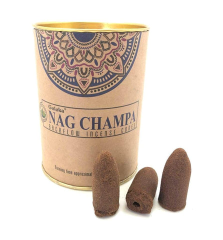 Nag Champa Backflow Incense Cones - Goloka - Divine Clarity