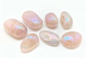 Aura Rose Quartz Tumbled - Divine Clarity