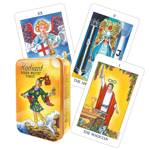 Radiant Rider-Waite Tin Tarot Cards - Divine Clarity