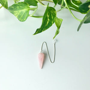 Rose Quartz Faceted Pendulum - Divine Clarity