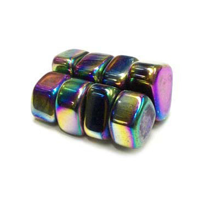 Magnetic Rainbow Hematite Tumbled