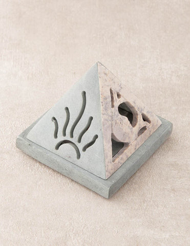 Cone Incense and Tealight Holder - Pyramid - Divine Clarity