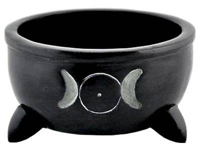 Triple Moon Stone Charcoal Burner Bowl - Divine Clarity