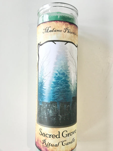 Sacred Grove Forest Magic Spell 7 Day Pillar Candle - Madame Phoenix - Divine Clarity
