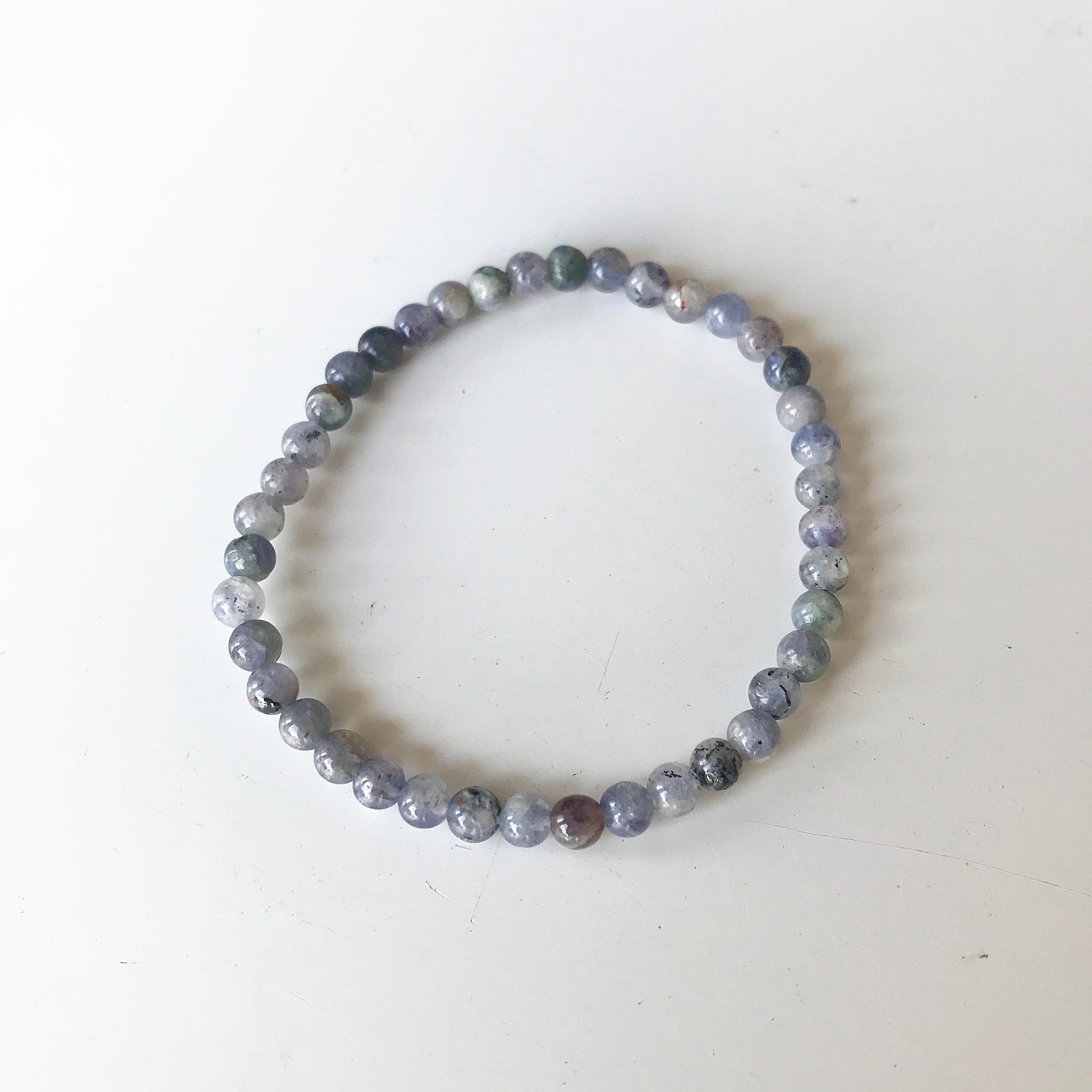 Iolite Bracelet -  3-4mm beads - Divine Clarity