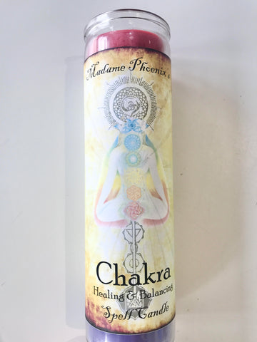 Chakra Balancing Reiki Charged Magic Spell 7 Day Candle - Madame Phoenix - Divine Clarity