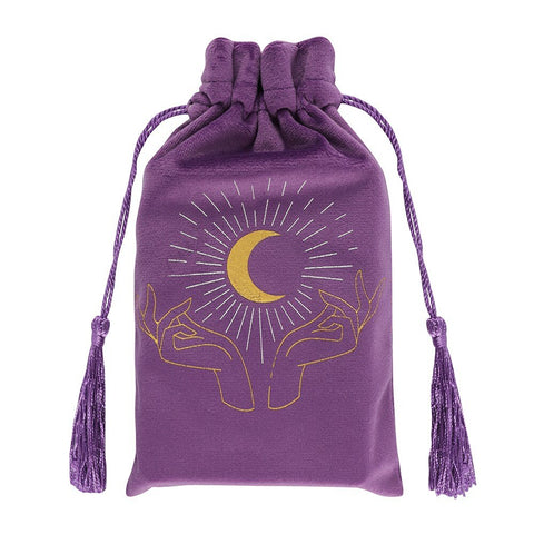 Tarot Moon Hands Drawstring Bag - Divine Clarity