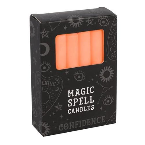 Orange Confidence Magic Spell Candles - Pack of 12 - Divine Clarity